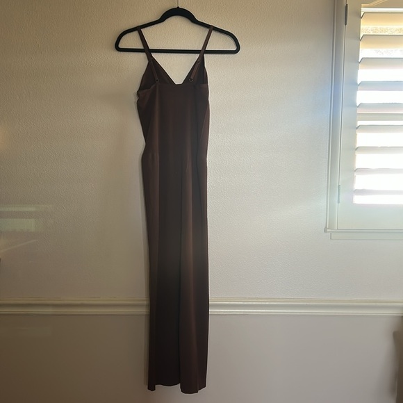 YITTY Collection Fabletics Smooth As Hell Shaping Maxi Dress Bossed Up Brown NWT - Picture 11 of 12